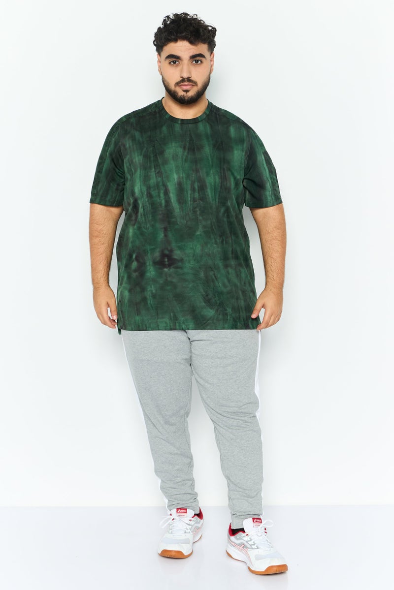 Adidas تي شيرت تدريب بأكمام قصيرة للرجال، رياضي، أخضر داكن - Image 2